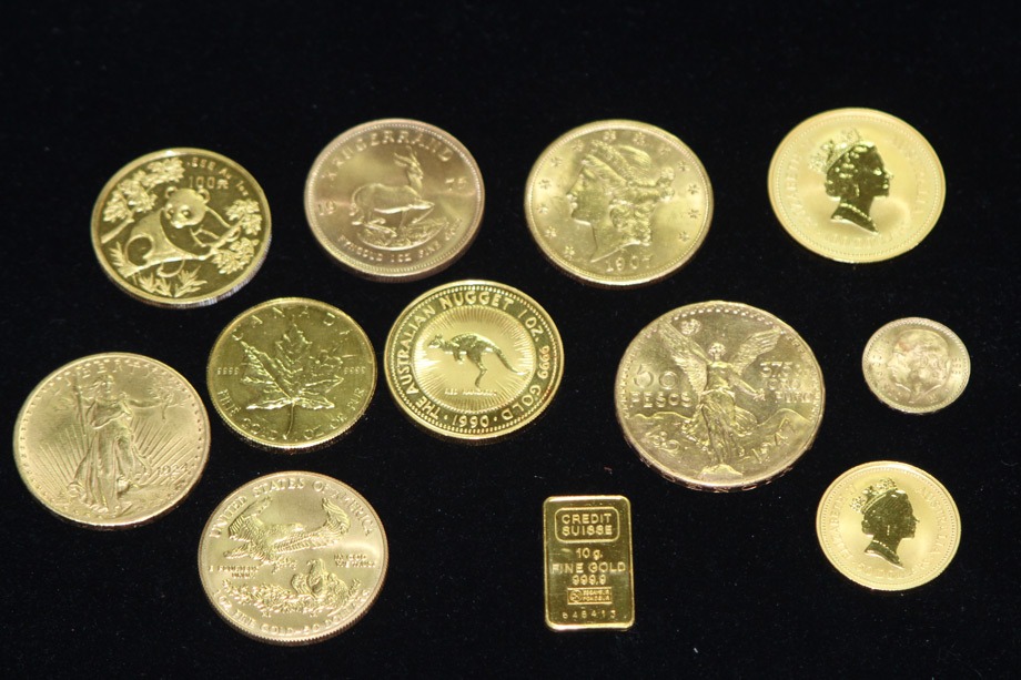 gold coins and bullion