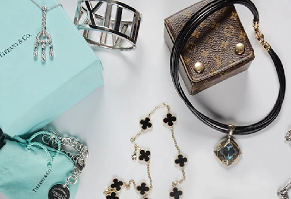 Miscellaneous jewelry with a Tiffany & Co package
