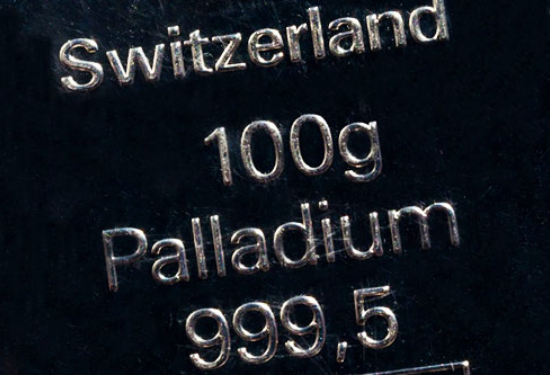 palladium bullion closeup
