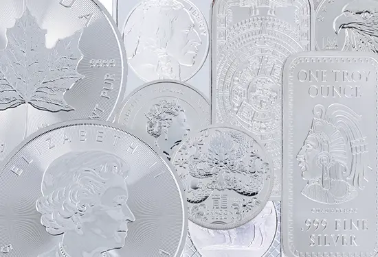 silver bullion and coins