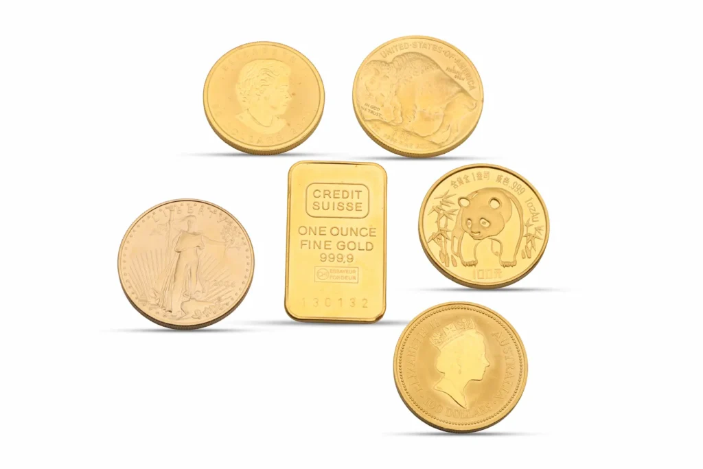 gold bullion and coins