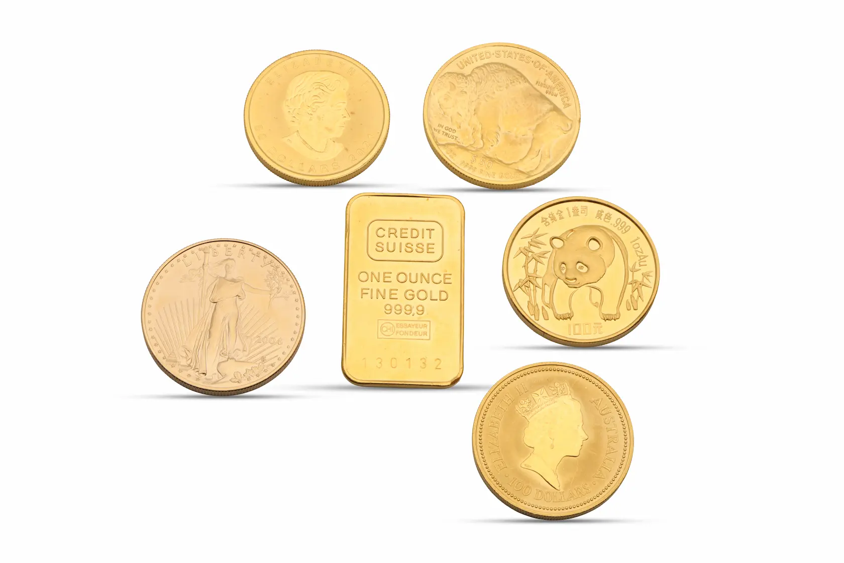 gold bullion and coins